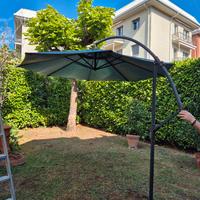 Ombrellone da esterno braccio laterale curvo da 3m