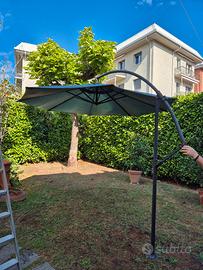 Ombrellone da esterno braccio laterale curvo da 3m