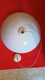Lampadario vetro murano bianco
