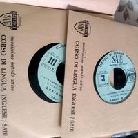 Set Corso inglese vintage SAIE dischi 33giri 1964.