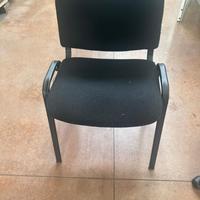 2 Sedie ufficio nere imbottite – senza ruote