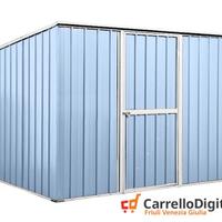 Casetta box giardino Acciaio 260x185 azzurro