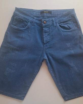 Bermuda Liu Jo jeans uomo 48 blu denim  slim fit