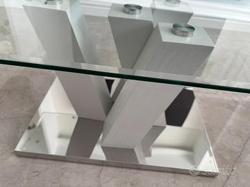 Tavolo vetro + tavolino vetro
