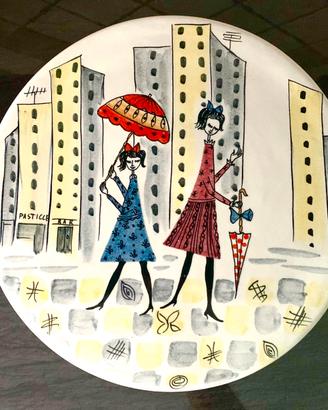 Grande piatto-alzatina Ceramiche Rometti anni ‘60
