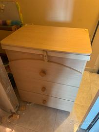 Mobile fasciatoio con vaschetta