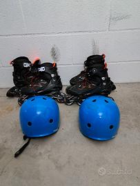 coppia rollerblade bambino + caschi
