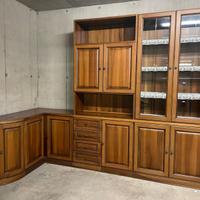 Recente mobile da sala ad angolo in legno noce naz