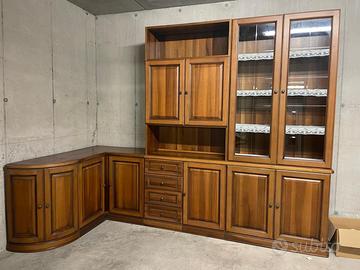 Recente mobile da sala ad angolo in legno noce naz