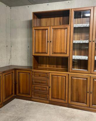 Recente mobile da sala ad angolo in legno noce naz