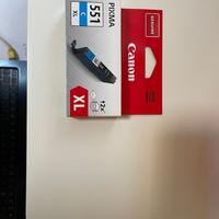 cartuccia stampante canon pixma 551 XL ciano