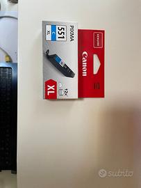 cartuccia stampante canon pixma 551 XL ciano