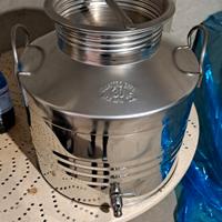 fusto contenitore acciaio inox con rubinetto 