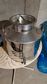 fusto contenitore acciaio inox con rubinetto 