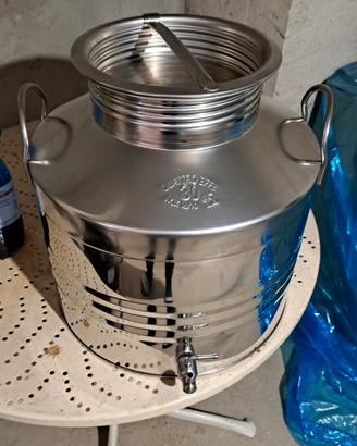 fusto contenitore acciaio inox con rubinetto 
