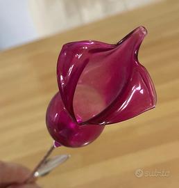 Decorazione a forma di rosa di Murano