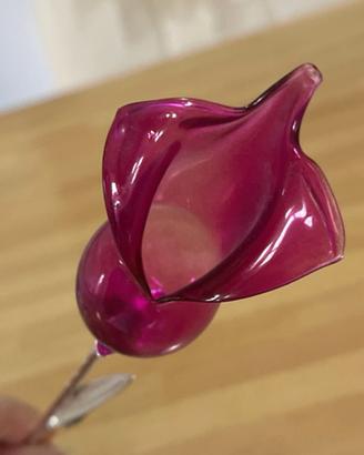 Decorazione a forma di rosa di Murano