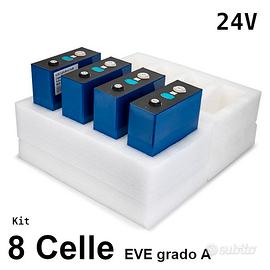 24v Set 8 celle Lifepo4 EVE 314Ah NUOVE GRADO A