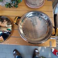 pentola in acciaio con controllo del calore