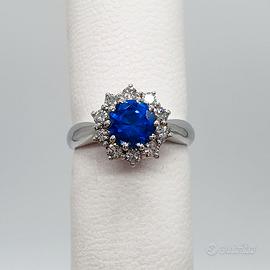 COD.1835.25 ANELLO ORO BIANCO 18K 750 TOPAZIO