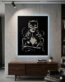 Catwoman quadro in metallo 
