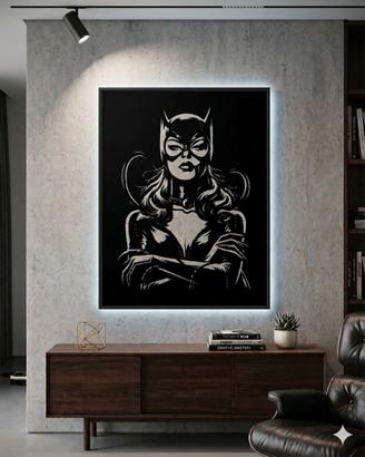 Catwoman quadro in metallo 