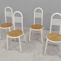 SEDIE VINTAGE PAGLIA DI VIENNA STILE MEMPHIS