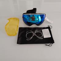 Nuova Maschera Sci bianco/Blu Doppia Lente