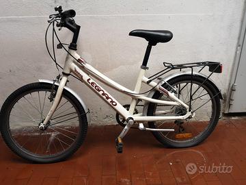 BICICLETTA LEGNANO BIANCA RAGAZZA 9-11 ANNI