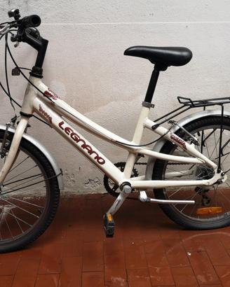 BICICLETTA LEGNANO BIANCA RAGAZZA 9-11 ANNI