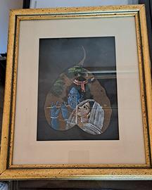 Quadretti(2)Indiani su foglia di Pipal(ficus sacro