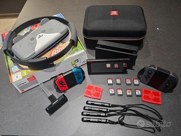 Nintendo switch + giochi + accessori + ring fit