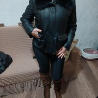 giacca donna in vera pelle con collo in pelliccia 