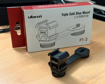 Supporto 3 attacchi cold shoe Ulanzi PT-3