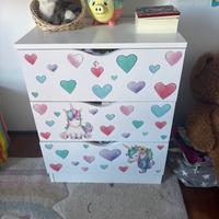 Mobili camera bambina unicorno  e tappetto unicors