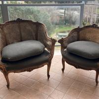 coppia poltroncine in legno
