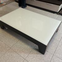 Tavolino salotto legno e vetro