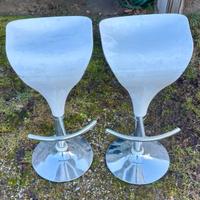 Sgabelli coppia bar pub sedie bianchi