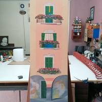 QUADRO 30 X 100 CM "ARCHITETTURA TIPICA" ACRILICO
