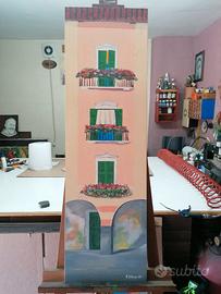 QUADRO 30 X 100 CM "ARCHITETTURA TIPICA" ACRILICO