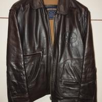 giubbotto in pelle marrone AMERICANINO 