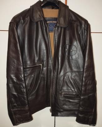 giubbotto in pelle marrone AMERICANINO 