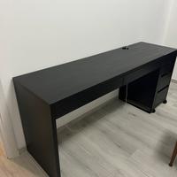 Scrivania IKEA MICKE compresa cassettiera su ruote