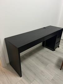Scrivania IKEA MICKE compresa cassettiera su ruote