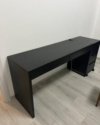 Scrivania IKEA MICKE compresa cassettiera su ruote