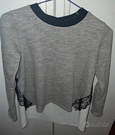 maglietta grigia e nera tezenis