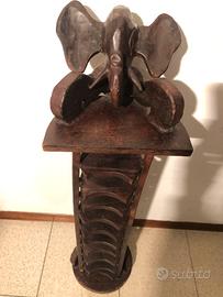 Porta Cd legno elefante etnico torre