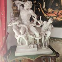 MONUMENTALE SCULTURA LAOCOONTE POLVERE DI MARMO !
