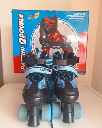 Pattini Linea 4 Ruote Usati Double 2in1 31-34 Roll