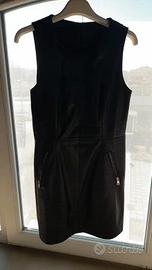 Mini abito Only ecopelle con zip e tasche